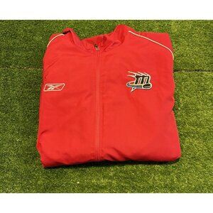 Vintage Lake Erie Monsters jacket mens 2XL red reebok full zip vented hockey 21